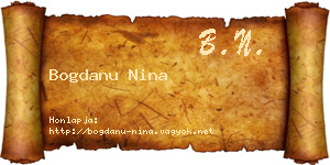 Bogdanu Nina névjegykártya